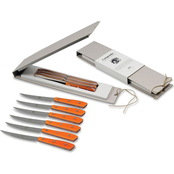 Coltellerie Berti Set of 6 Compendio Steak Knives