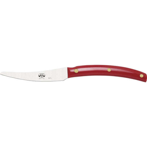 Coltellerie Berti Set of 6 Convivio Steak Knives | Red Lucite Handles