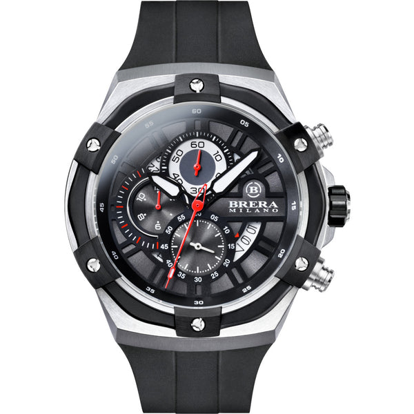 Brera Milano Supersportivo Evo Chronograph Watch | Stainless Steel/Black IP
