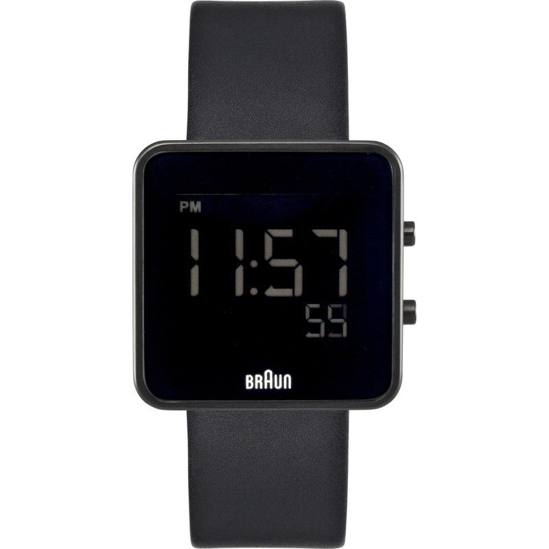 Braun BN0046 Black Digital Watch | Leather BN0046BKBKG