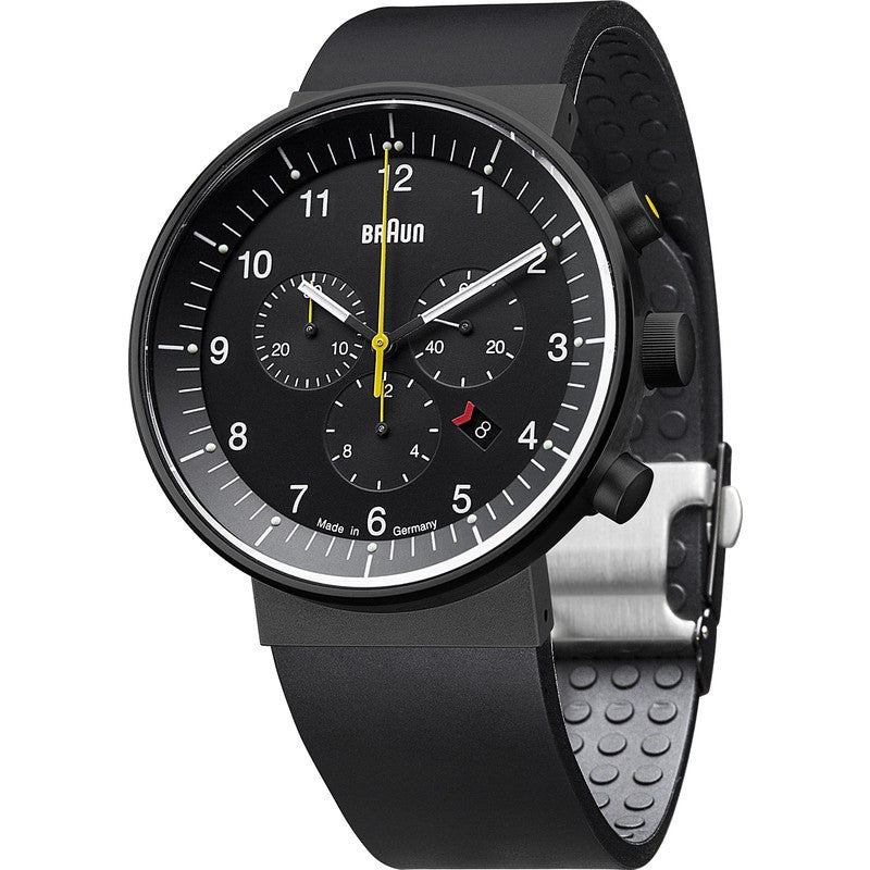 Braun BN0095 Black Prestige Chronograph Men's Watch | Rubber BN0095BKBKBKG