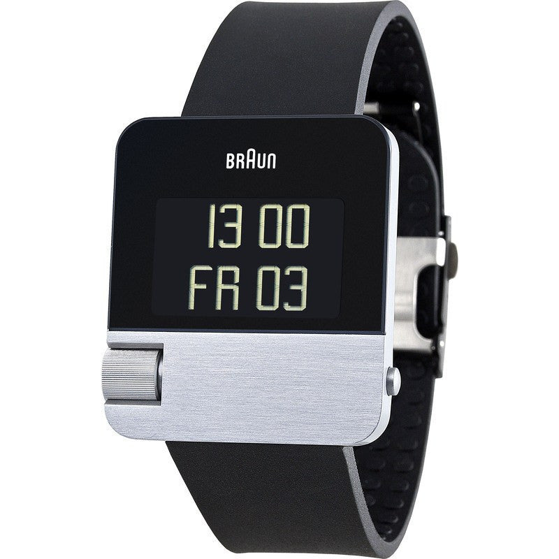 Braun BN0106 Silver Prestige Digital Men's Watch | Rubber
