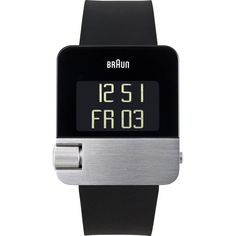 Braun BN0106 Silver Prestige Digital Men's Watch | Rubber BN0106SLBKG