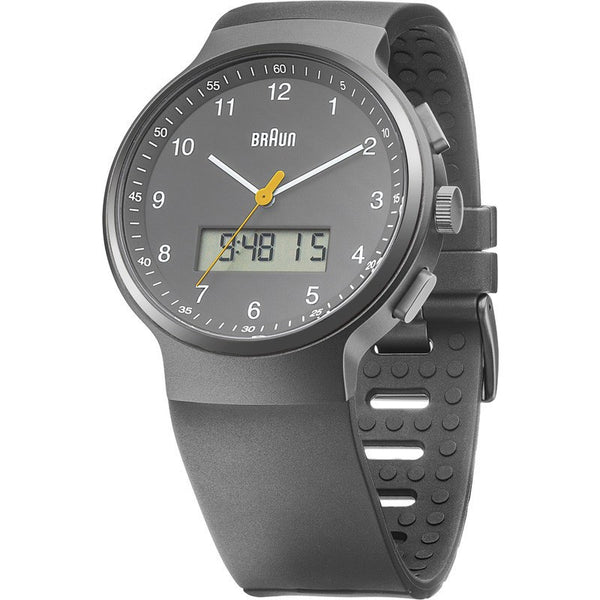 Braun BN0159 Grey Ani-Digi Chronograph Men's Watch | Rubber BN0159GYGYG