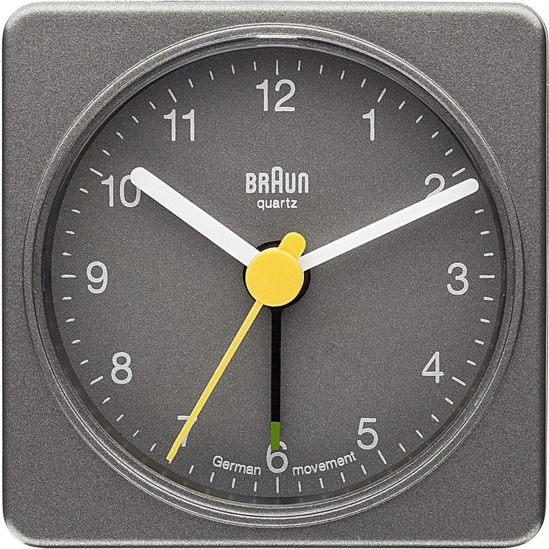 Braun Classic Square Alarm Clock | Grey