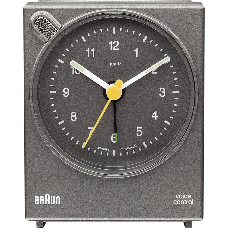 Braun Voice Activated Alarm Clock | Grey