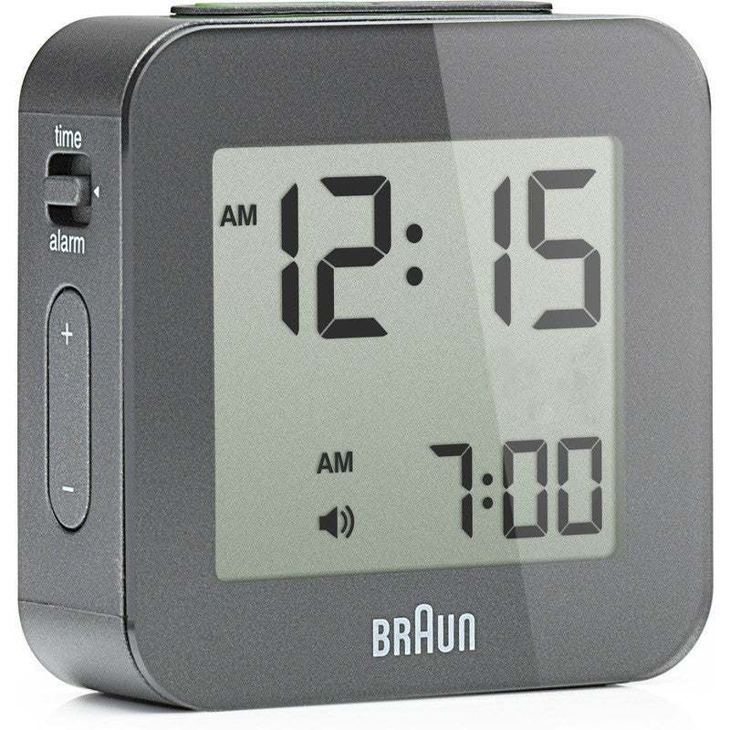 Braun Digital LCD Alarm Clock | Grey BNC008GY