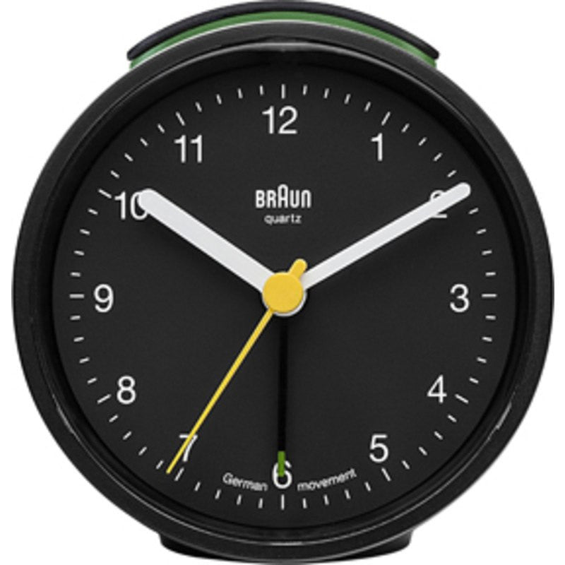 Braun Analog Round Alarm Clock | Black