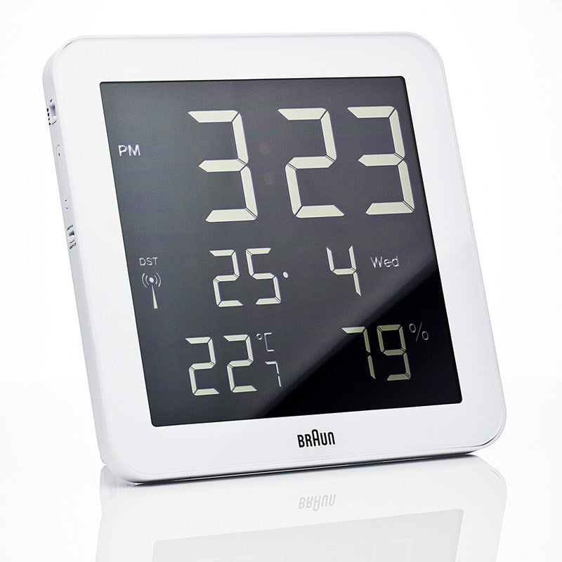 Braun Digital Wall Clock | White BNC014-RC-WH