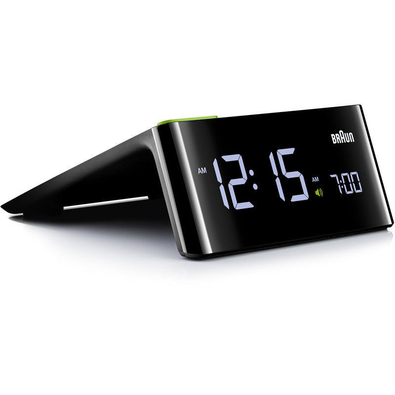 Braun Vertical Alignment LCD Alarm Clock | Black BNC016BKUS