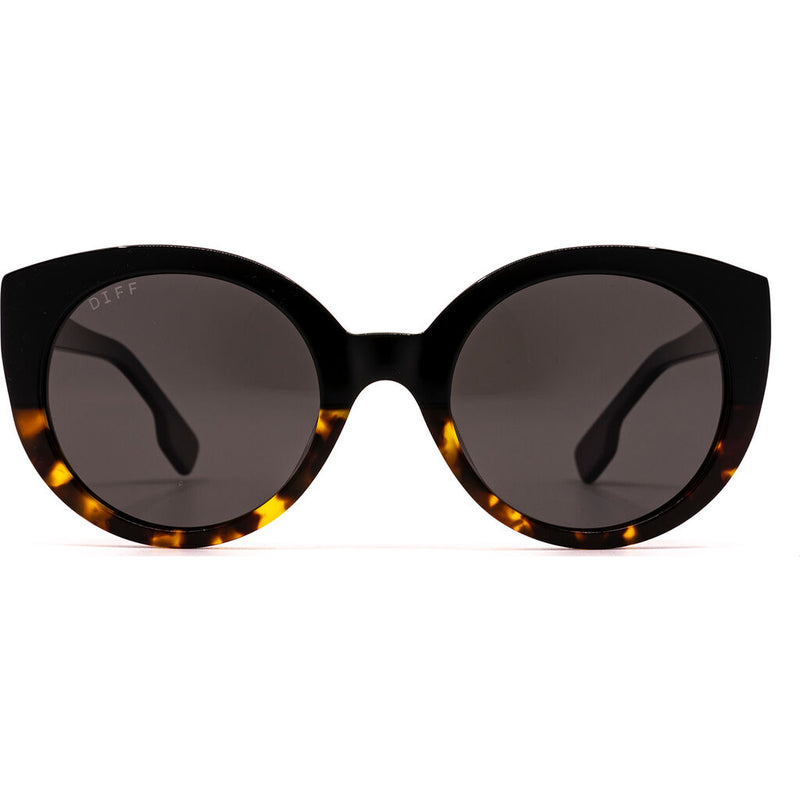 DIFF Eyewear Emmy Sunglasses | Black Tortoise Gradient + Brown Gradient Lens