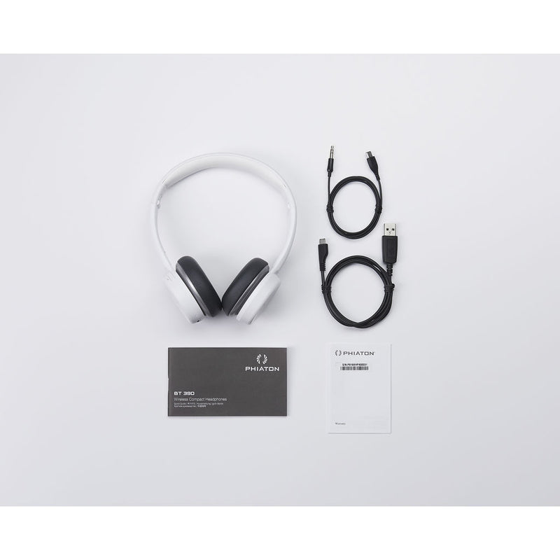 Phiaton BT 390 Wireless Over-Ear Headphones | White BT390WHITE