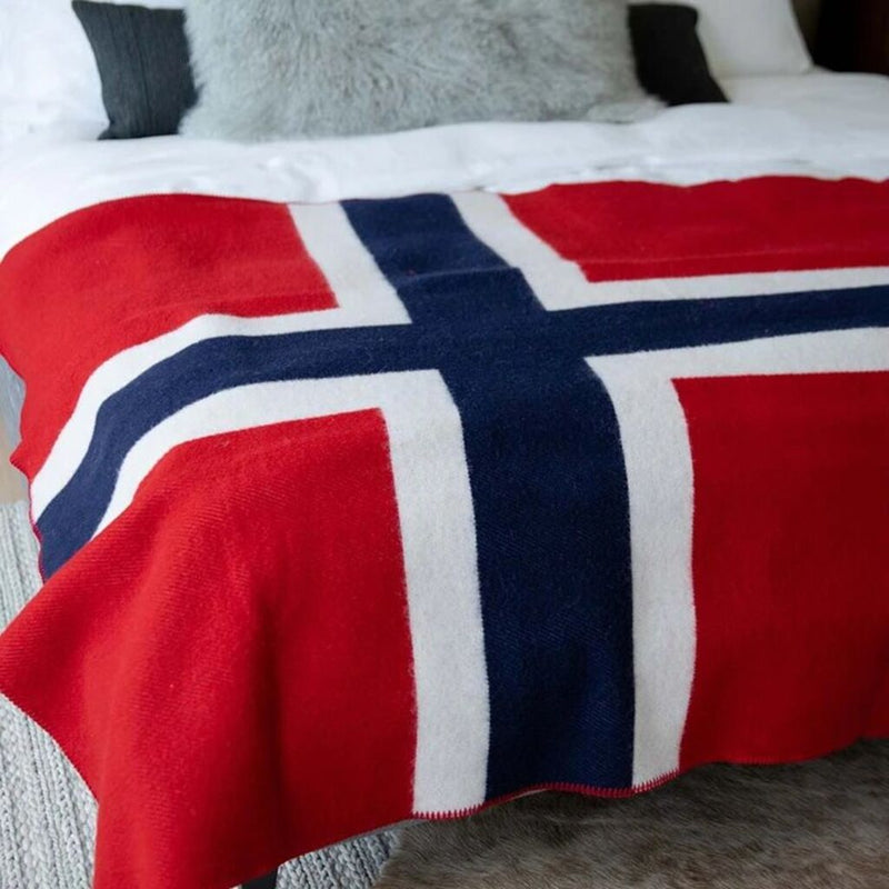 Faribault Norwegian Flag Throw | Wool
