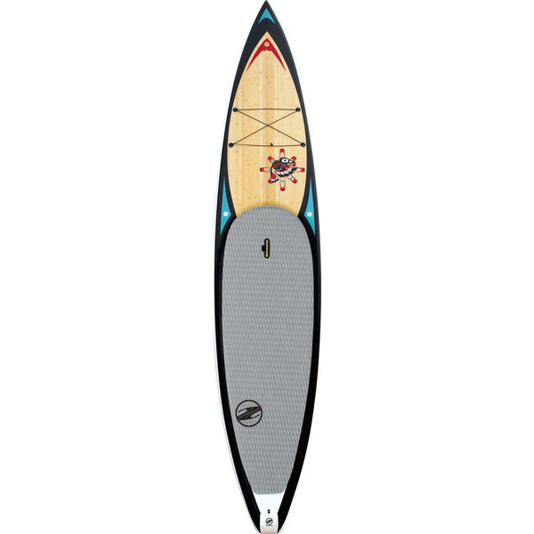 Boardworks Raven 12'6" Stand Up Paddle Board | Wood/Black/White