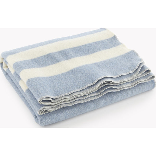 Faribault Baby Trapper Wool Blanket | Blue/Natural 8892 Baby 45x45