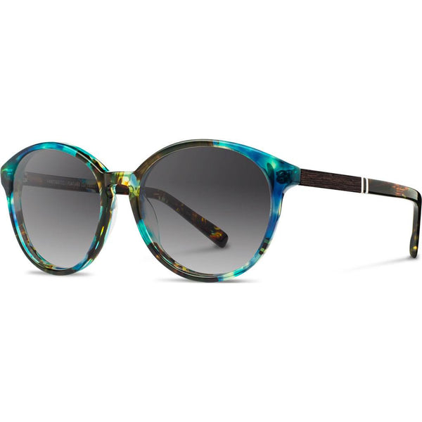 Shwood Bailey Sunglasses Blue Opal/Ebony/Grey Fade Pol  display picture 1