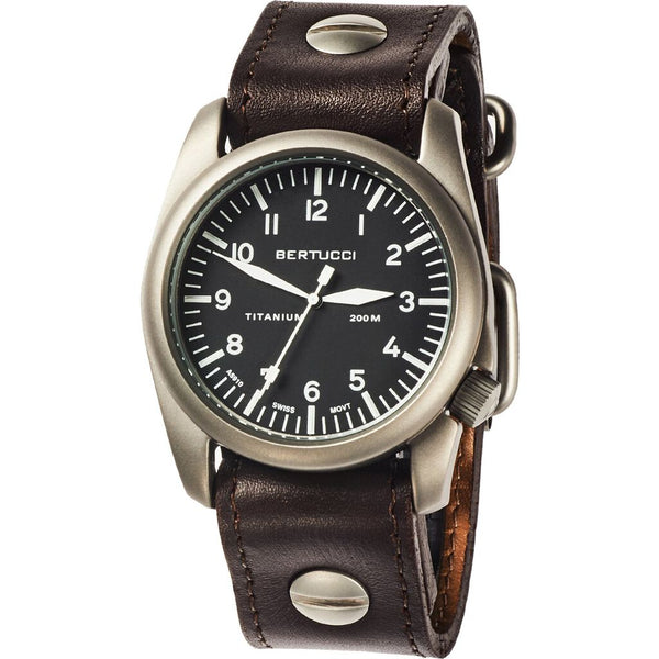 Bertucci A-4T Aero Watch | Black/Bavarian Brown Leather