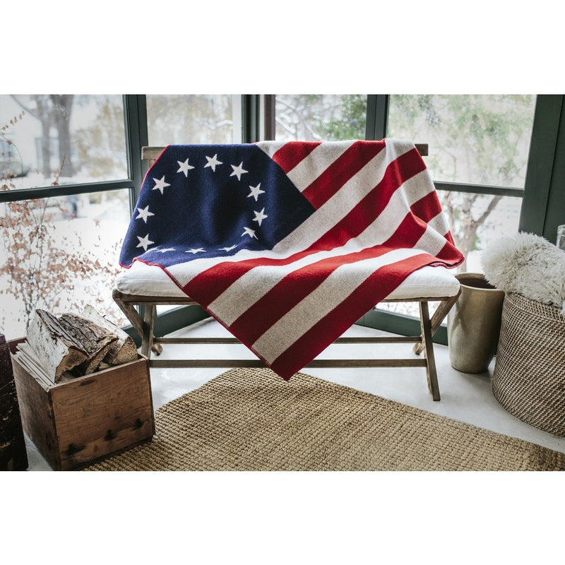 Faribault American Heritage Flag Wool Throw | 1776 7017 50x72