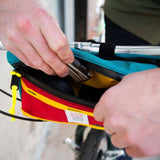 Topo Designs Velcro Waterproof Bike Bag | Turquoise/Red