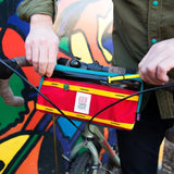Topo Designs Velcro Waterproof Bike Bag | Turquoise/Red