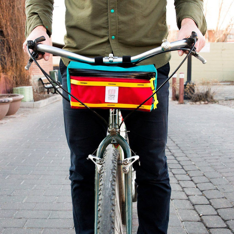 Topo Designs Velcro Waterproof Bike Bag Turquoise/Red – Sportique