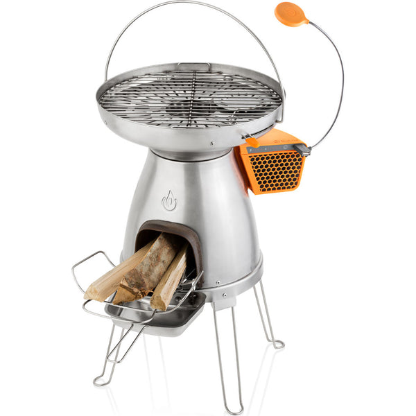 BioLite BaseCamp Multifunctional Portable Stove | Stainless Steel/Cast Iron BCA