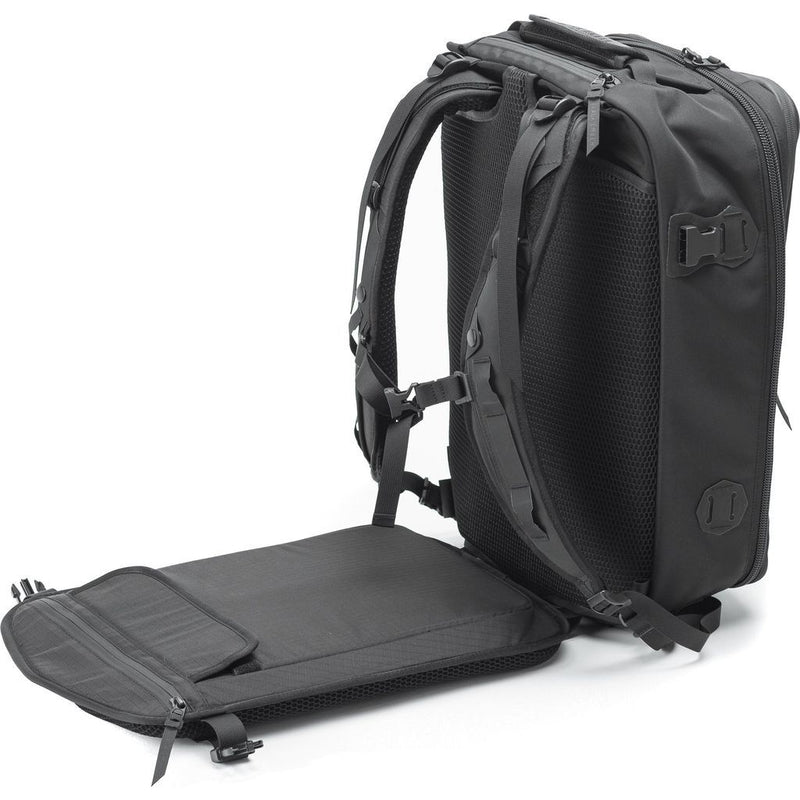 black backpack exterior laptop sleeve Dakine James The Winco ACERO Backpack Black Ember Fold-Out Laptop Sleeve