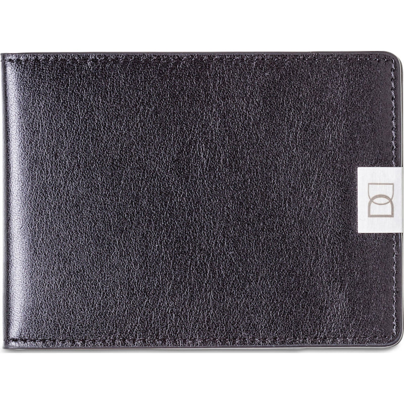 DUN Wallets Original Leather Bi-Fold Wallet | Black/Silver
