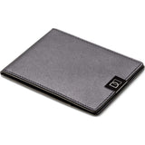 DUN Wallets Original Leather Bi-Fold Wallet  | Black/Gun Metal- DUN01BLE