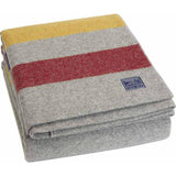 Faribault Revival Bed Blankets | Wool Gray Multi B2RSGY1342 Queen