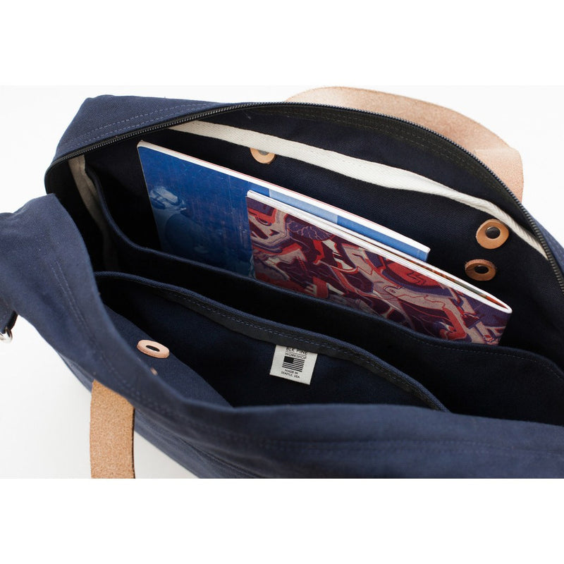 Blk Pine Classic Canvas Briefcase | Navy BRFLC-NVY