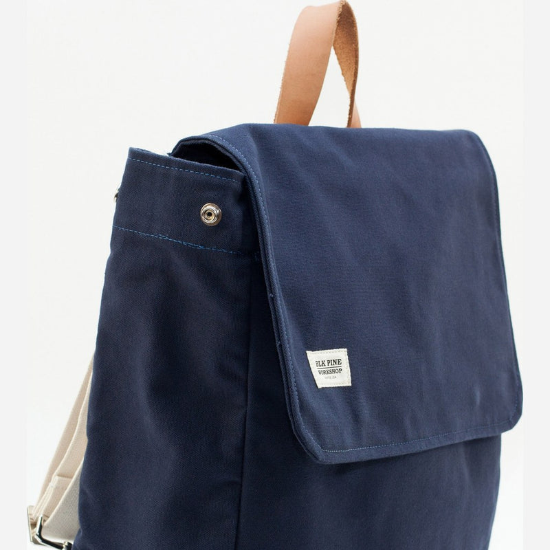 Blk Pine Classic Canvas Canoe Pack Backpack | Navy