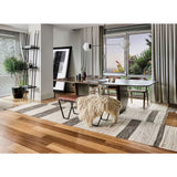 Revival Rugs Block Panel Flatweave Wool Rug | Oat