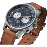 Triwa Blue Steel Nevil Watch | Brown Sewn Classic 3 NEST108.SC010216