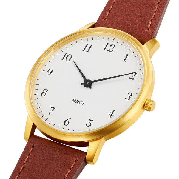 Projects Watches Bodoni 40mm Watch | Brass/Brown 7401BRBR40