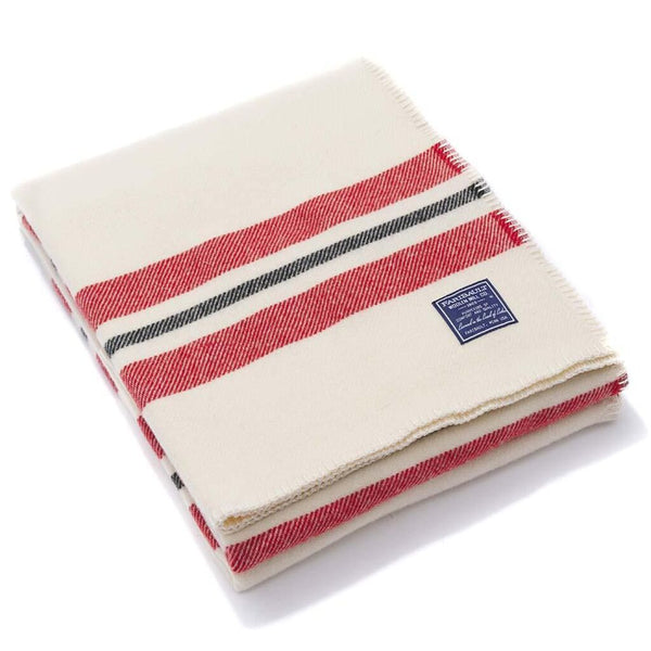 Faribault Cabin Throw | Bone White/Red