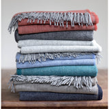 Faribault Ashby Twill Wool Throw | Terracotta 16590 50x72