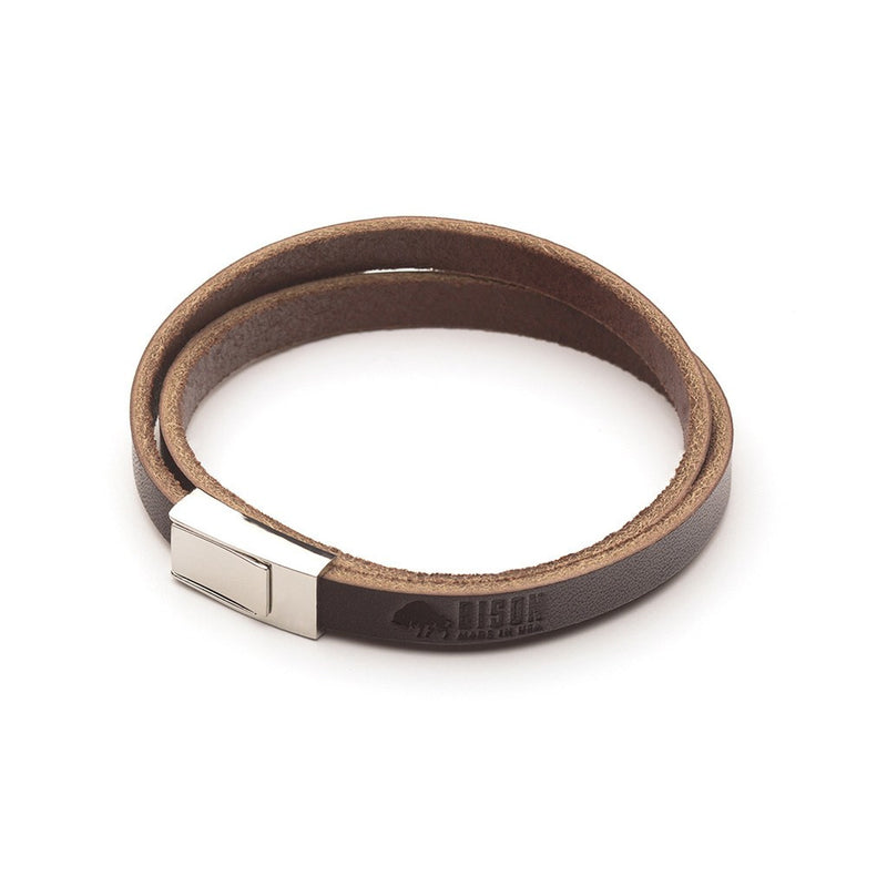 Ezra Arthur Double Wrap Bracelet | Brown CB116