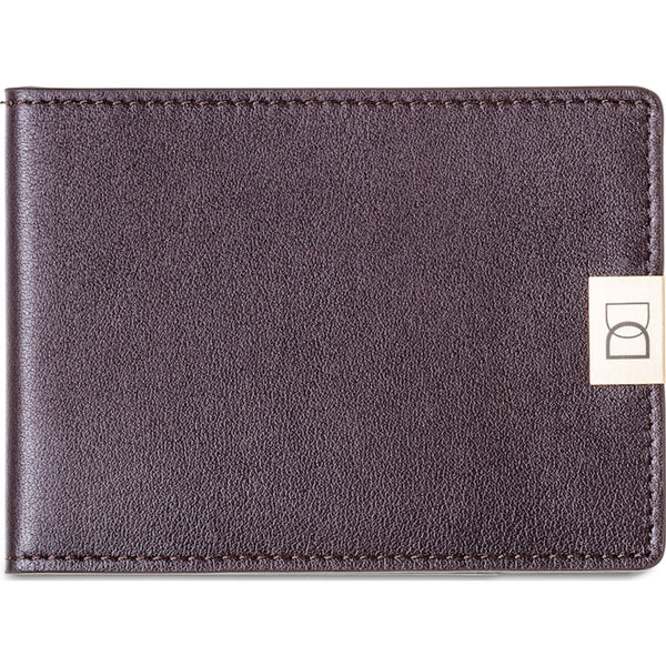 DUN Wallets Original Leather Bi-Fold Wallet  | Brown/Gold- DUN01BRG