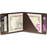 DUN Wallets Original Leather Bi-Fold Wallet  | Brown/Silver- DUN01BRS