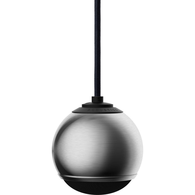 Gallo Acoustics Micro Single Droplet Speaker | Stainless Steel/Black Cable