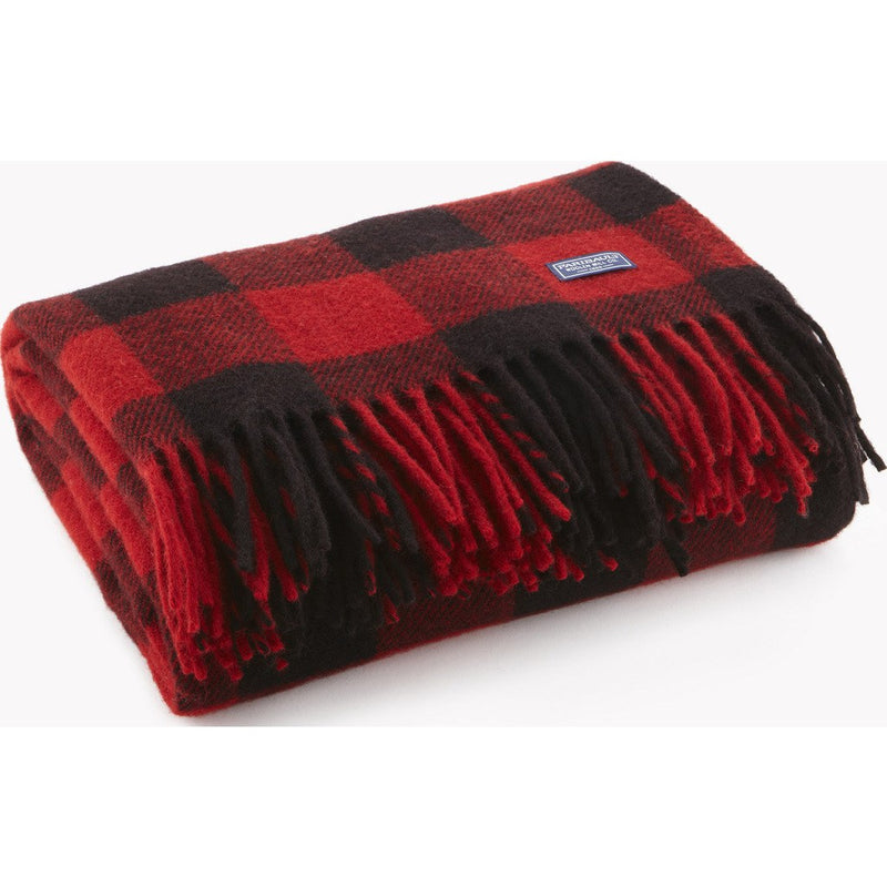 Faribault Buffalo Check Wool Throw | Red/Black 2241 50" x 60"