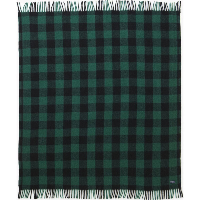 Faribault Buffalo Check Wool Throw | Green/Black 12240 50x60