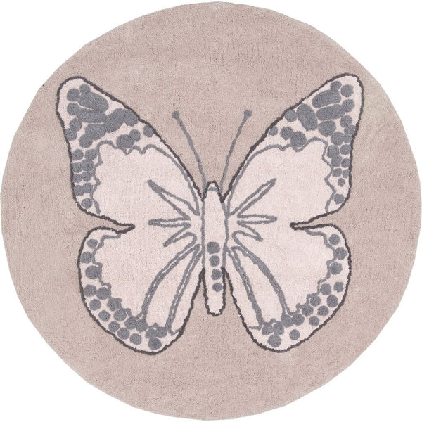 Lorena Canals Butterfly Washable Rug | Vintage Nude