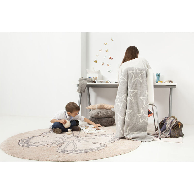 Lorena Canals Butterfly Washable Rug | Vintage Nude