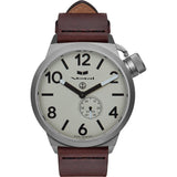 Vestal Canteen Italia Watch | Cordovan/Silver/Metallic White/Italian Leather CNT3L05