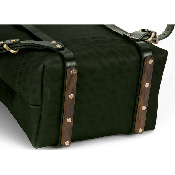 Ezra Arthur Keystone Rucksack Backpack | Green & Brass