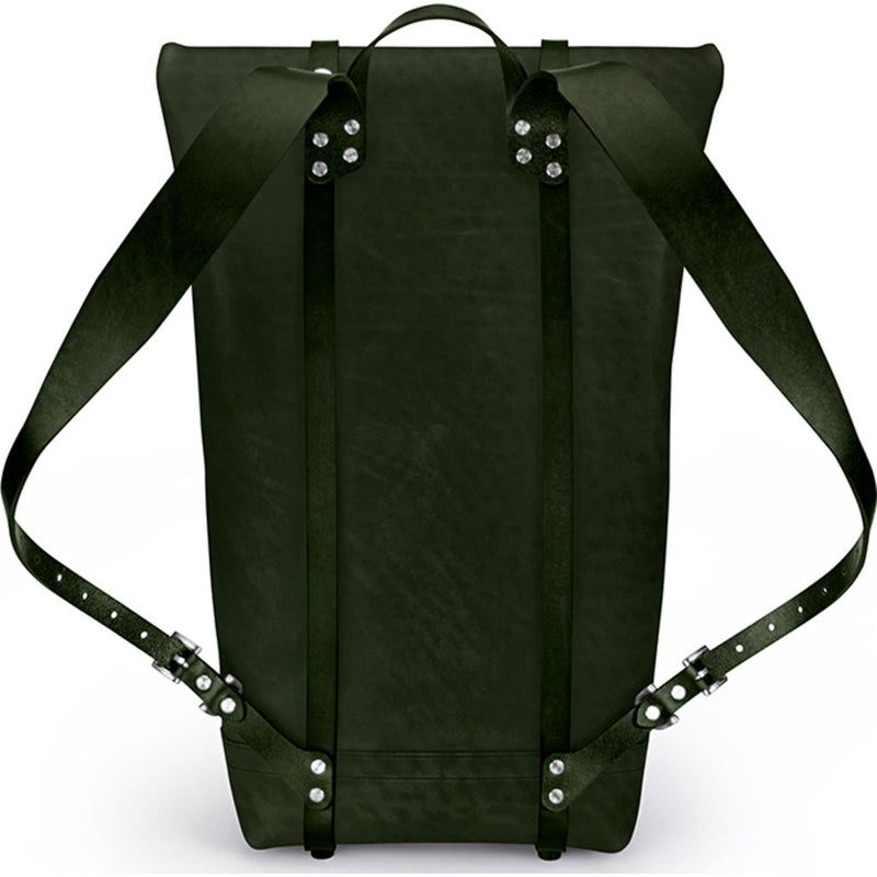 Ezra Arthur Keystone Rucksack Backpack | Green & Nickel