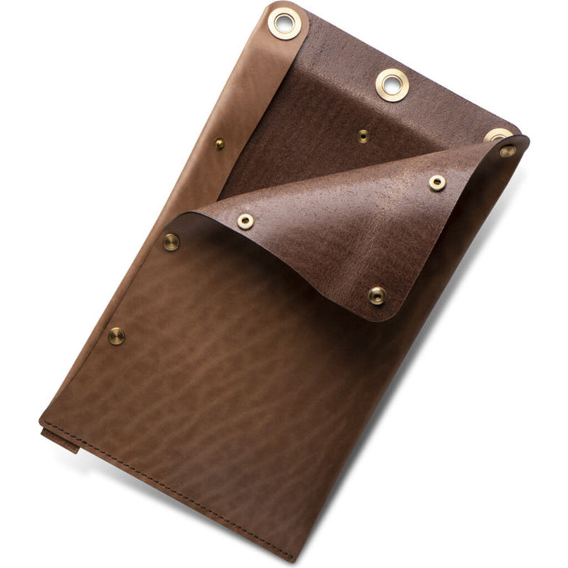 Ezra Arthur Flat Leather Dopp Kit | Whiskey