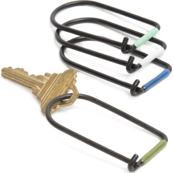 Craighill Carbon Black Keychain | Enameled -White